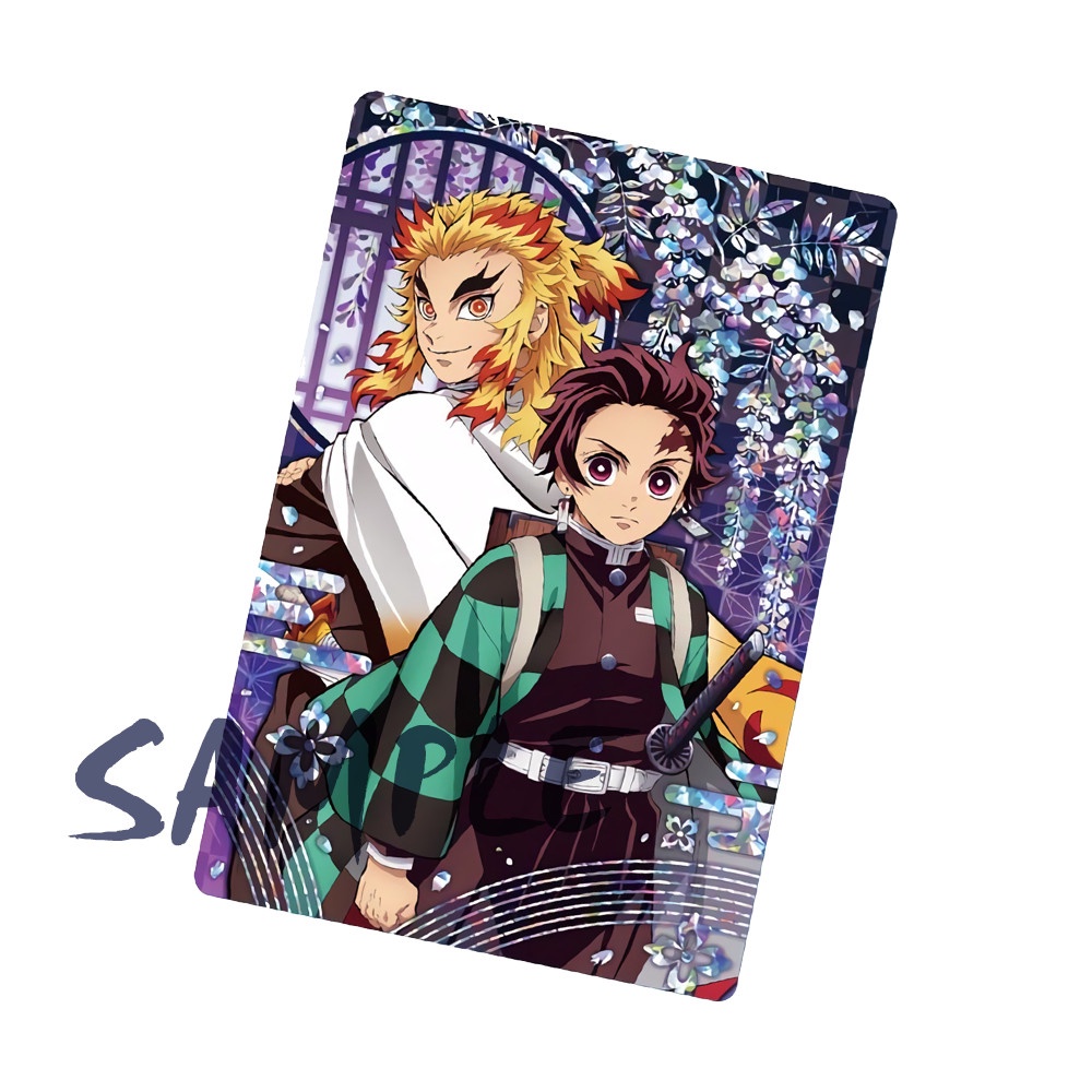 Ảnh card bo góc in hình KIMETSU NO YAIBA - Mugen Train Arc thẻ bo viền 5*8cm anime Thanh Gươm Diệt Quỷ chibi M1