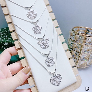 Dây chuyền bạc khắc tên liền mặt cho bé