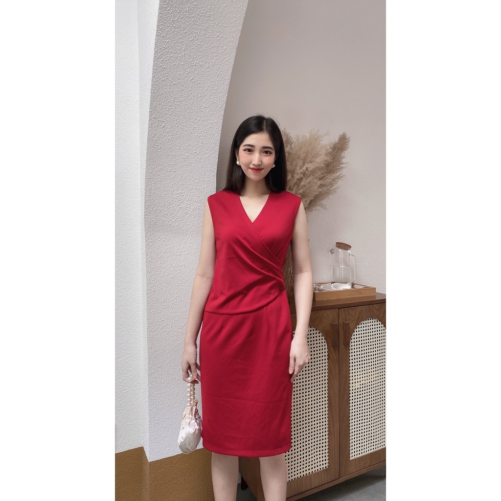 Đầm nữ, dáng suông tay ngắn thiết kế sang trọng