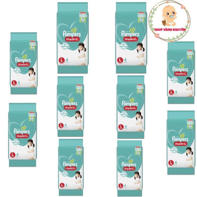 TÃ QUẦN PAMPERS GIỮ DÁNG L68 XL62 XXL56