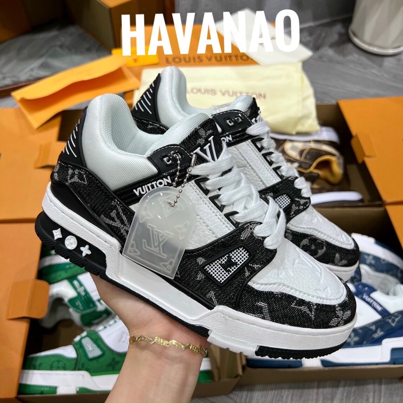 Giày lv  siêu cấp nam nữ . Giày Lv sneaker kèm box full bill thẻ