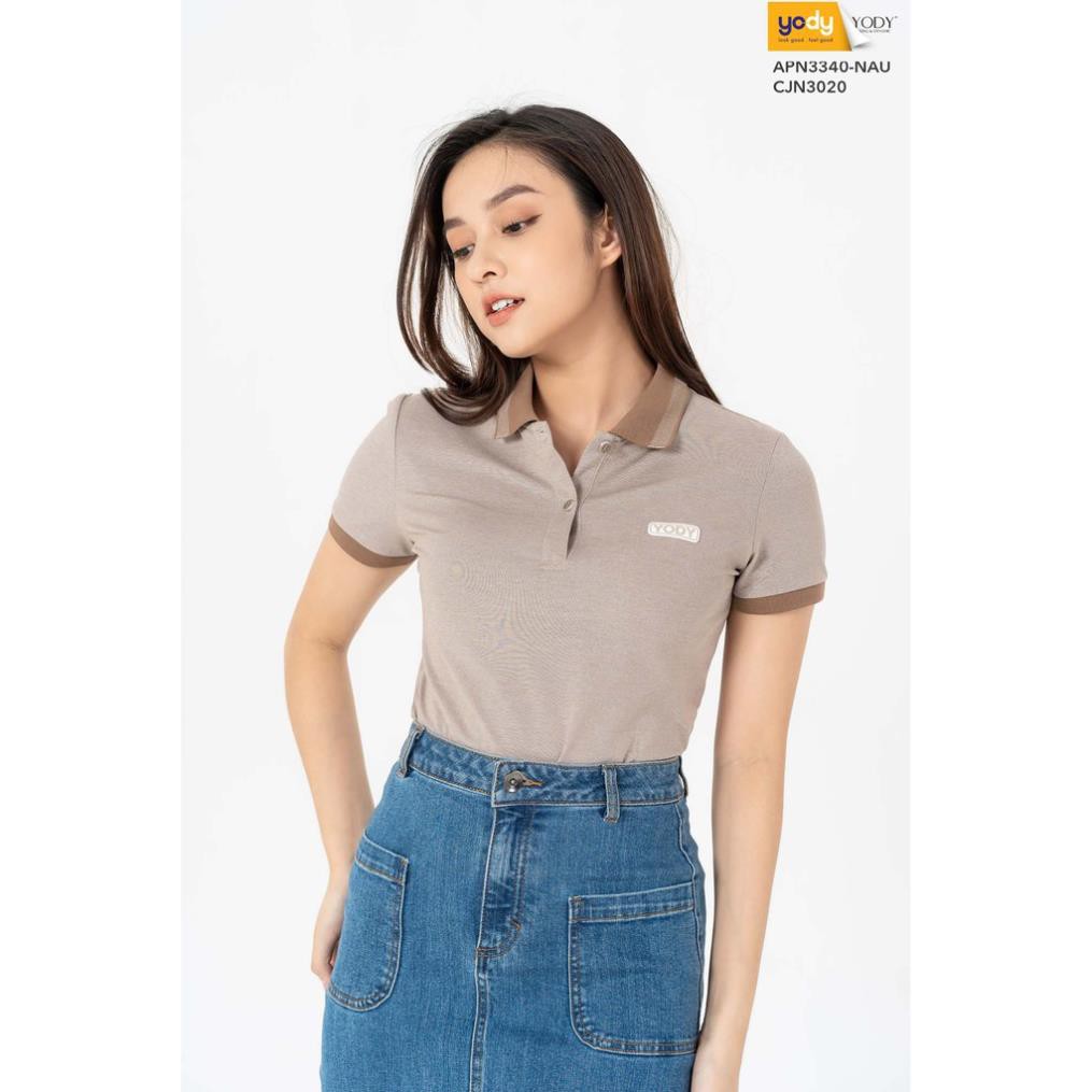 2021 Áo phông polo nữ ⚡ SIÊU MỀM MỊN ⚡ Áo thun có cổ YODY chất liệu cotton cao cấp, thoáng khí APN3340 . , : . .