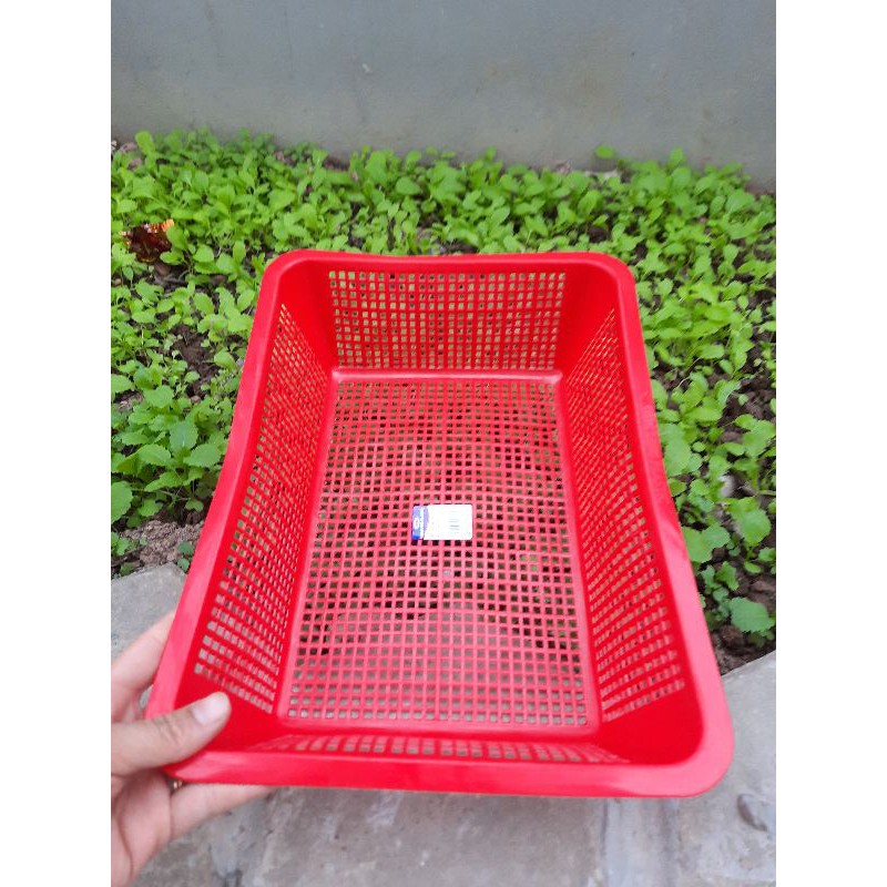 Rổ nhựa hình nhữ nhật (rổ vuông to 34,8x26x9,5 cm ) | BigBuy360 - bigbuy360.vn