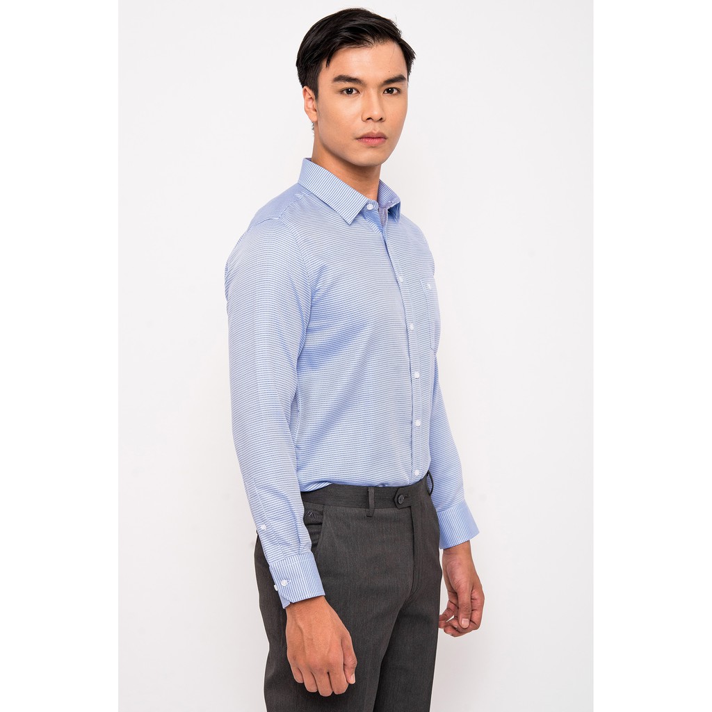 Sơ Mi mattana Xanh Chấm Bi SLim Fit Dài Tay MAM25180011707933