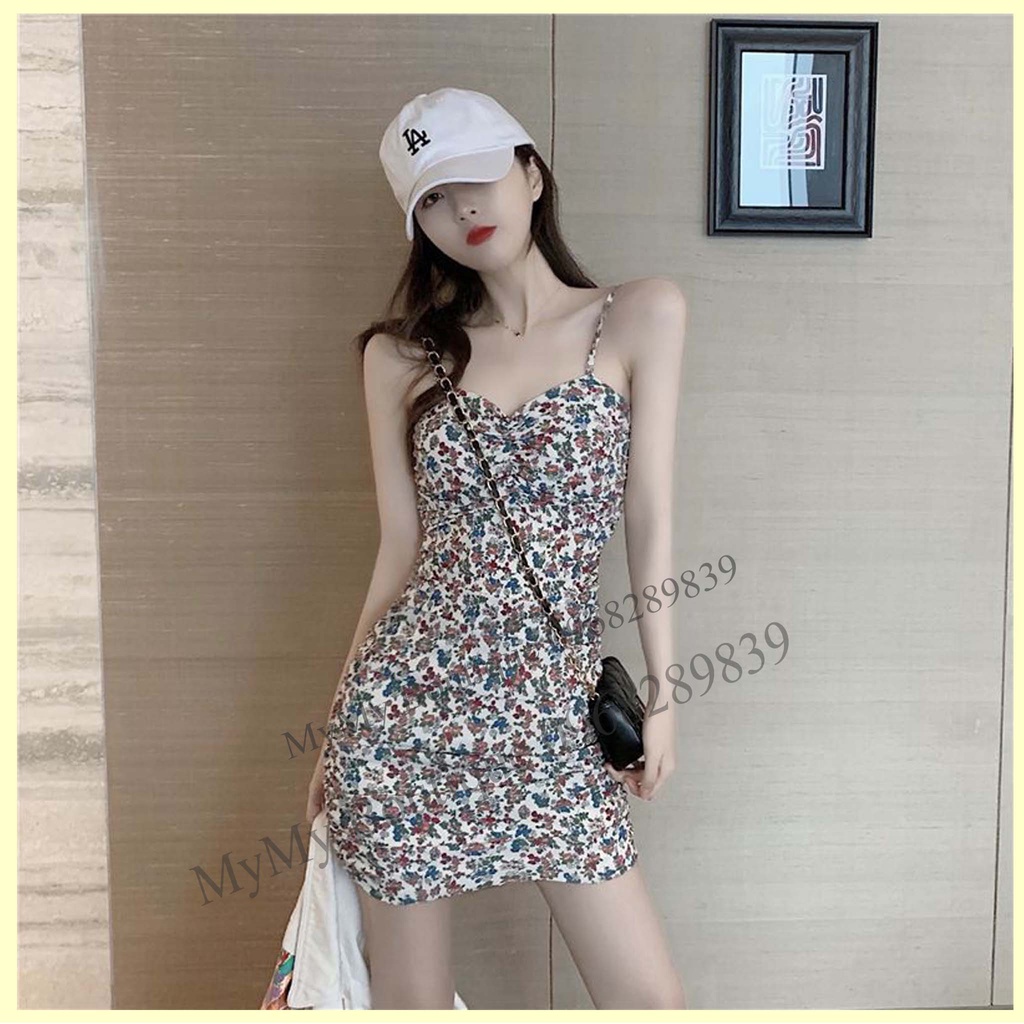 Váy Body 2 Dây Hoa Nhí, Đầm Body Hở Lưng, Váy Ôm Body 2 Dây | BigBuy360 - bigbuy360.vn