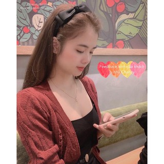 Bờm/ cài tóc nơ lụa Hàn dễ phối cho mẹ và bé[CHANNYHOUSE]