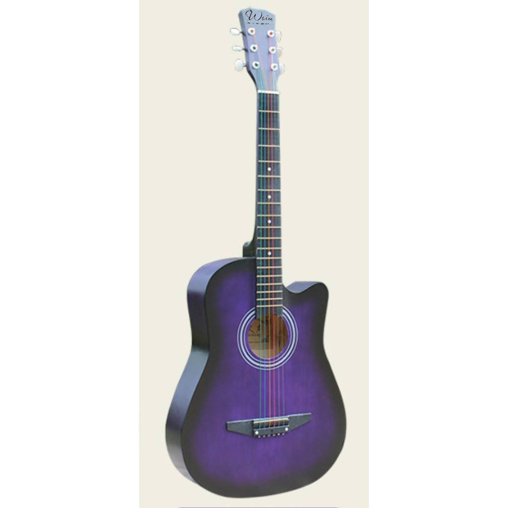 [HOT] Đàn Guitar Acoustic Gỗ Hồng Đào Dáng Khuyết Màu tím