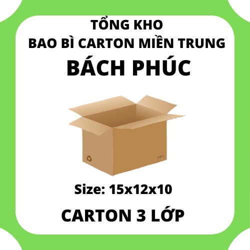 Combo 20 Hộp carton, thùng bìa giấy cod đóng gói hàng - Size 15x12x10 - Carton Đà Nẵng Tổng Kho Bao Bì Carton Miền Trung