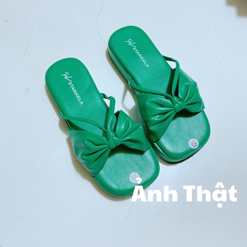 (Ảnh thật-Hàng sẵn)Dép lê nữ thắt nơ đe xuồng thời trang sắc màu.Ms:DÉP NƠ ĐẾ XUỒNG