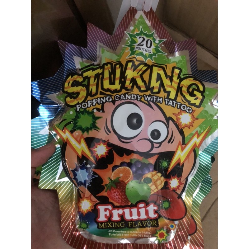 🍬🍬 Kẹo Nổ Striking Popping Candy 30gr (Gói to gồm 20 gói nhỏ)