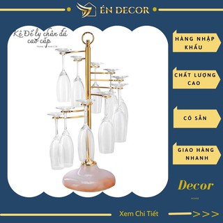 Kệ để ly mạ titan cao câp trang tri tủ kệ, trang trí nhà cửa én decor