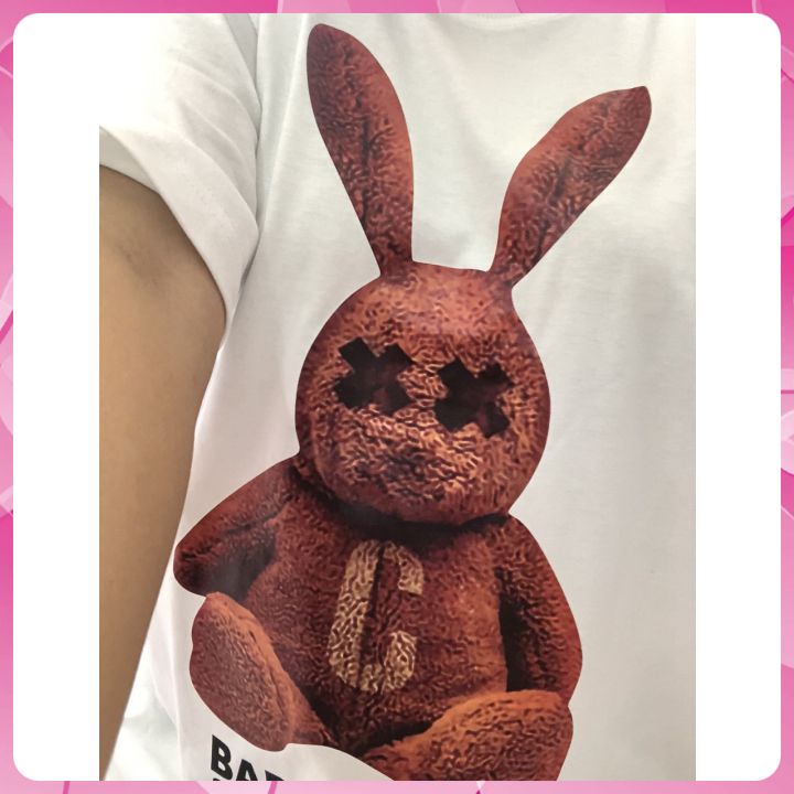 Áo Thun Tay Lỡ Phom Rộng chất cototon loại 1, áo phông Unisex nam nữ 50kg-90kg in hình RABBIT C Nâu XXR