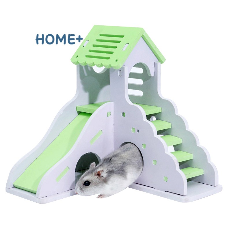 Nhà Gỗ Mini Thân Thiện Với Môi Trường Dễ Lắp Ráp, Có Thể Giặt Rửa, Đồ Chơi Cho Hamster Nuôi Thú Cưng, Đồ Chơi Trẻ Em My