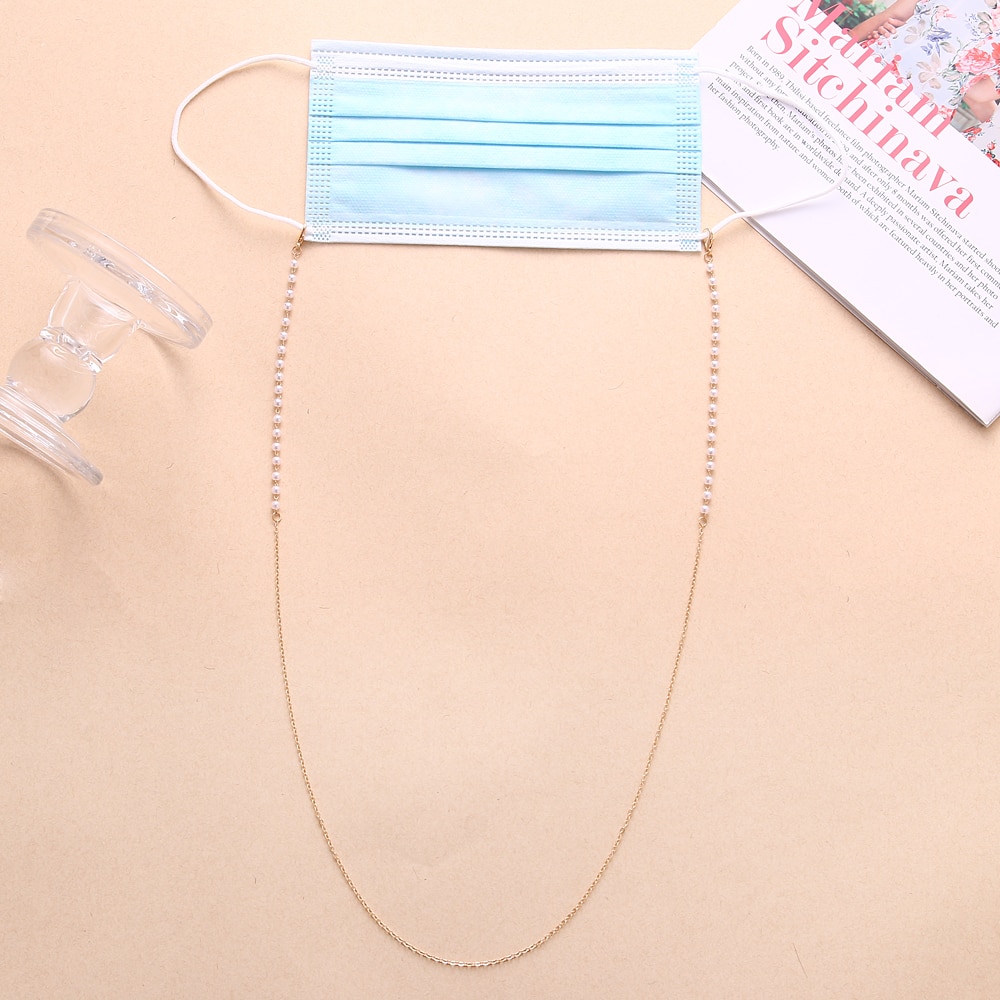 Dây Đeo Mắt Kính Đính Ngọc Trai Thời Trang Dành Cho Nữ