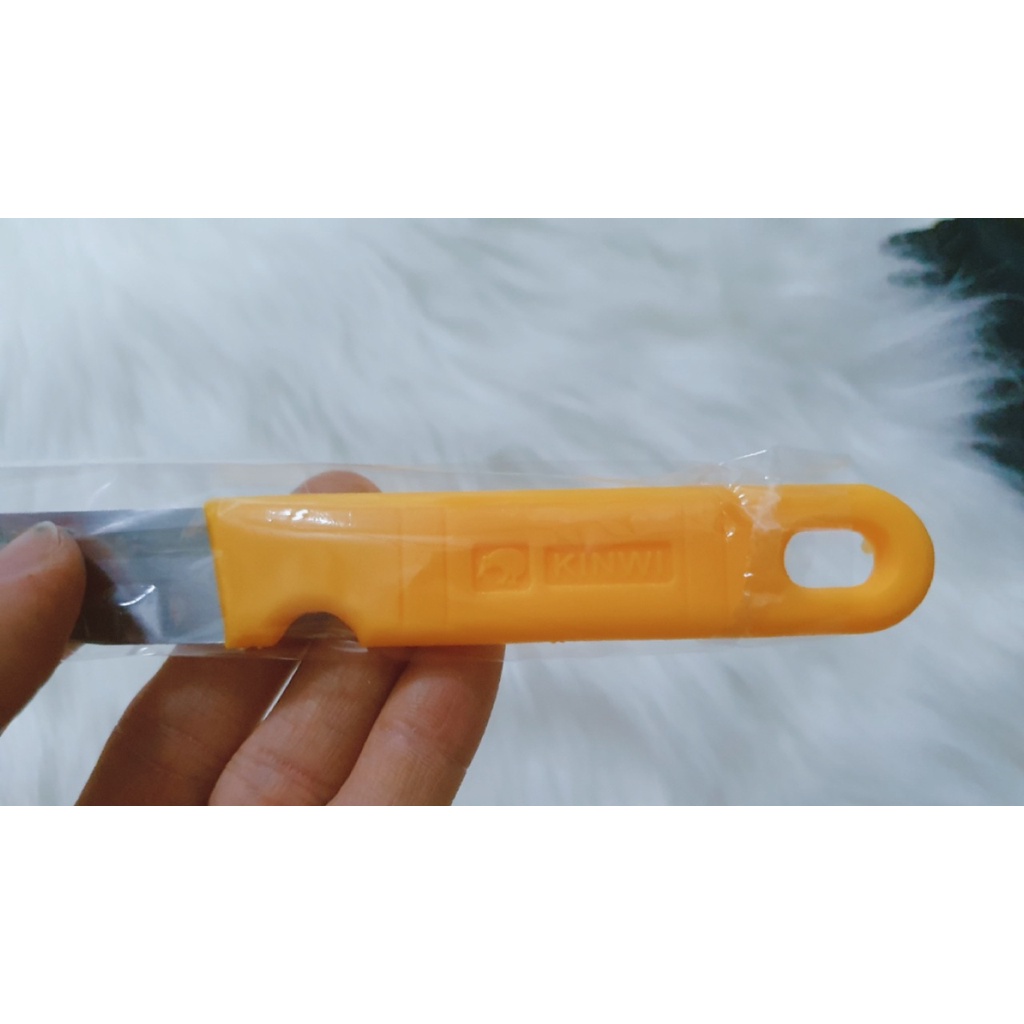 Hộp 12 Cây Dao Kinwi Stainless Steel Kitchen Knife Cán Vàng Mũi Bầu - 512