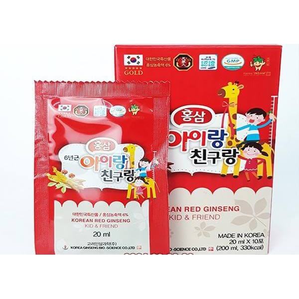 Nước Hồng Sâm Trẻ Em Baby Bio Hàn Quốc hộp 30 gói