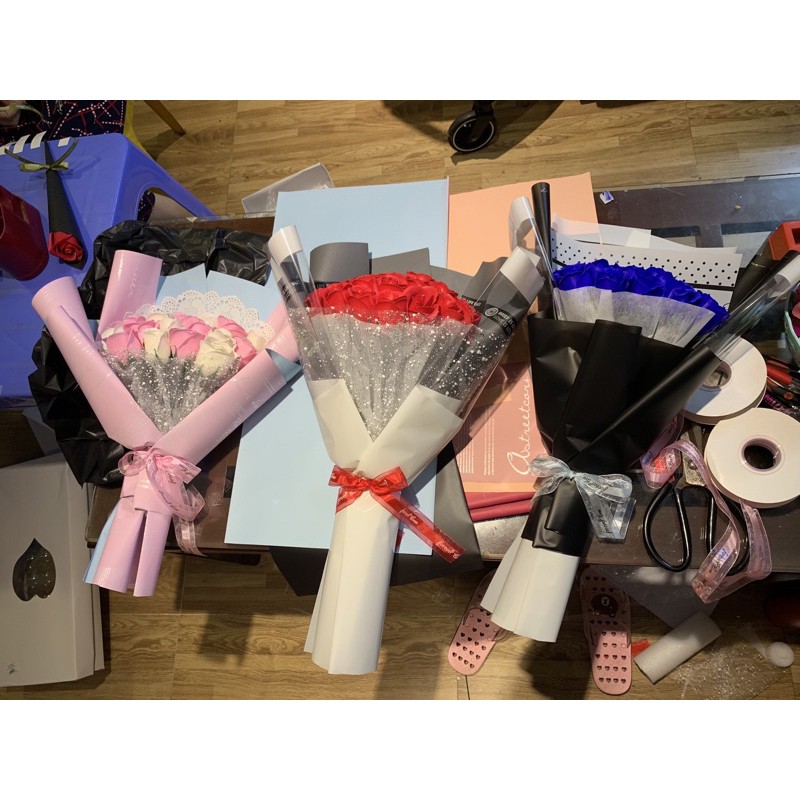 Hoa sáp bó 25 bông siêu chanh sả ❤️😍😍