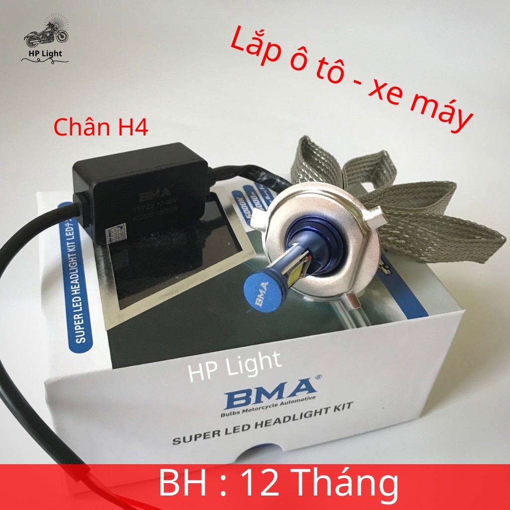 Đèn Pha Led Xe Máy 2 Tim H4, M5 Chính Hãng Siêu Sáng Dream, Wave Và Nhiều Dòng Xe Khác HPLight Z2