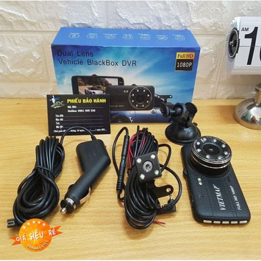 Máy Quay Hành Trình Ô Tô Full HD, C	Camera Hành trình Dual Lens DVR 1080p, Chống Thấm Nước, Chống Va Đập - BH UY TÍN