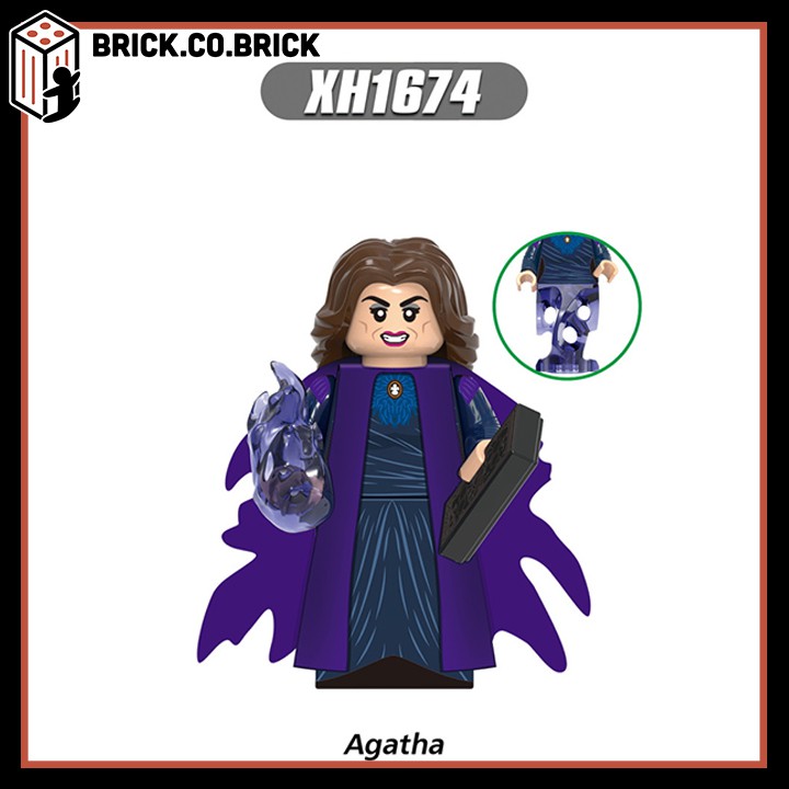 Wandavision Đồ chơi Non Lego Super Hero Siêu anh hùng MCU Comic mô hình Vision Quicksilver Spectrum Agatha X0309