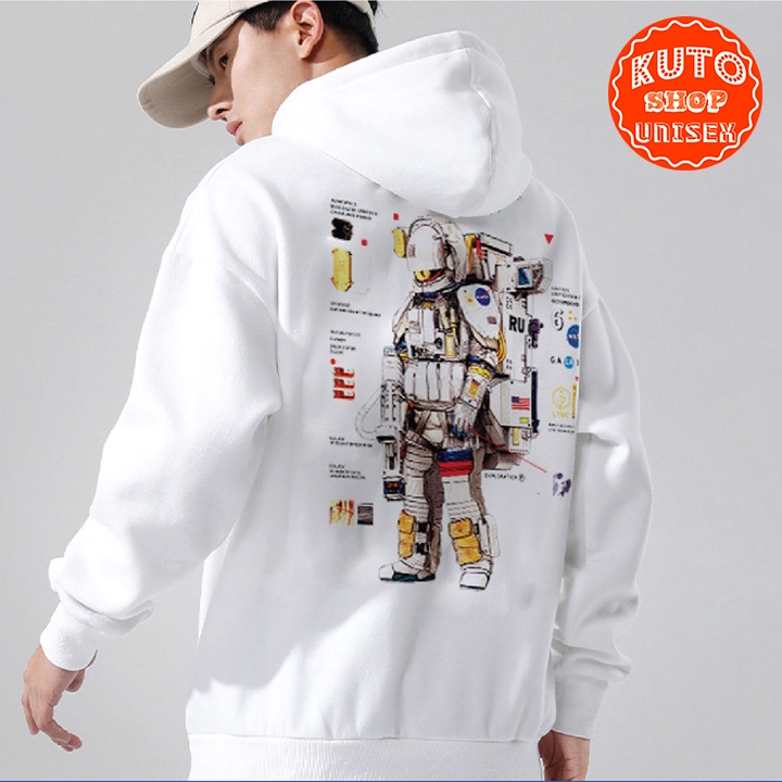 ÁO HOODIE Phi Hành Gia Nỉ Ngoại Cao Cấp