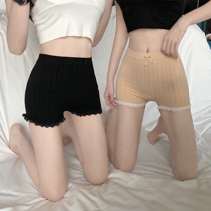 Quần lót nữ FREESHIP 50K  Quần Mặc Váy Gân tăm Chất Cotton Siêu Thoáng ( có túi zip )