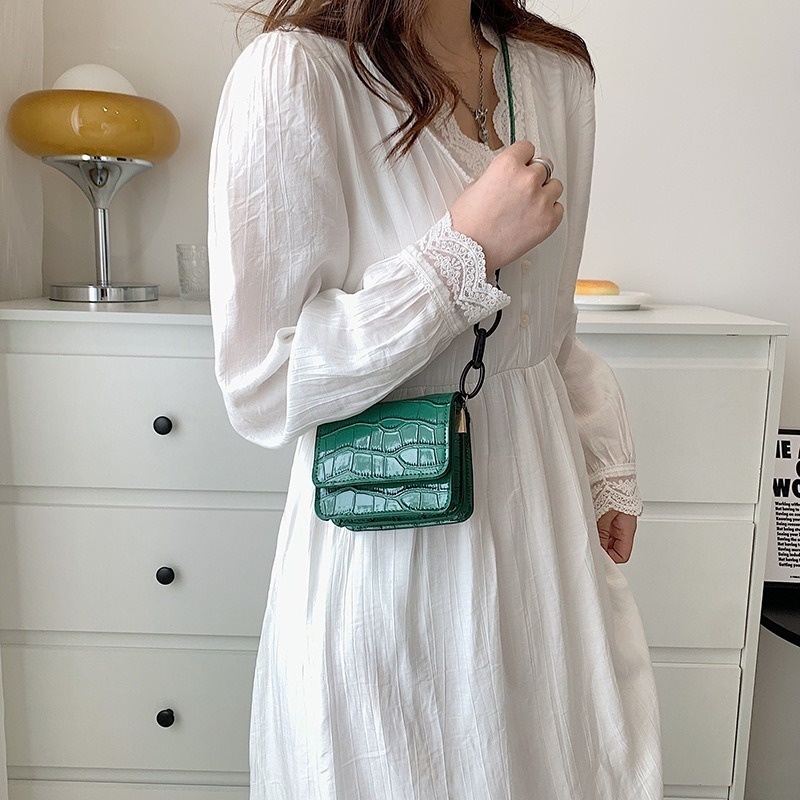 Túi Đeo Chéo Hình Vuông Nhỏ Họa Tiết Vân Đá Đơn Giản NB00161