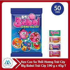 Kẹo Cao Su Thổi Big Babol Trái Cây Hỗn Hợp 50 Viên