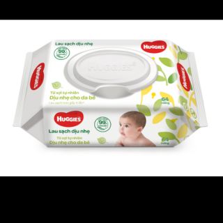 Thùng 12 bịch Khăn ướt huggies không mùi 64 miếng