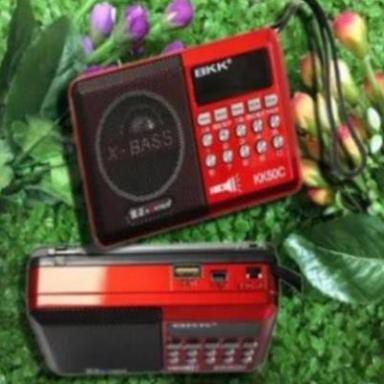 Đài Nghe Nhạc USB, Thẻ Nhớ, đài FM, Nghe Pháp | BKK KK50C - Có Đèn Pin