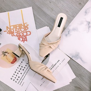 Sục bít mũi gót tứ giác thời trang-S80