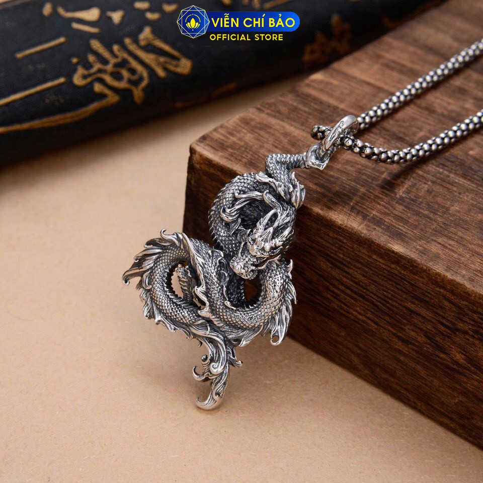 Mặt dây chuyền bạc nam Thần Long Giáng Thế mặt vòng cổ chất liệu bạc Thái thương hiệu Viễn Chí Bảo M100644