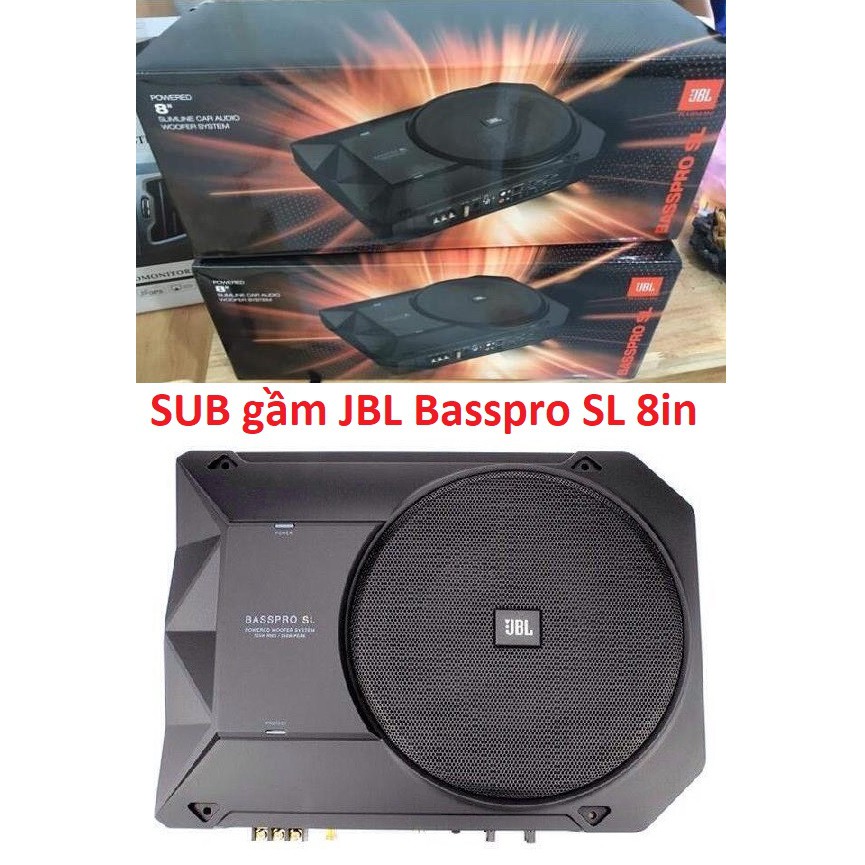 Loa sub gầm ghế JBL BASSPRO SL sup liền âm li amply xe hơi ô tô BH 1 năm