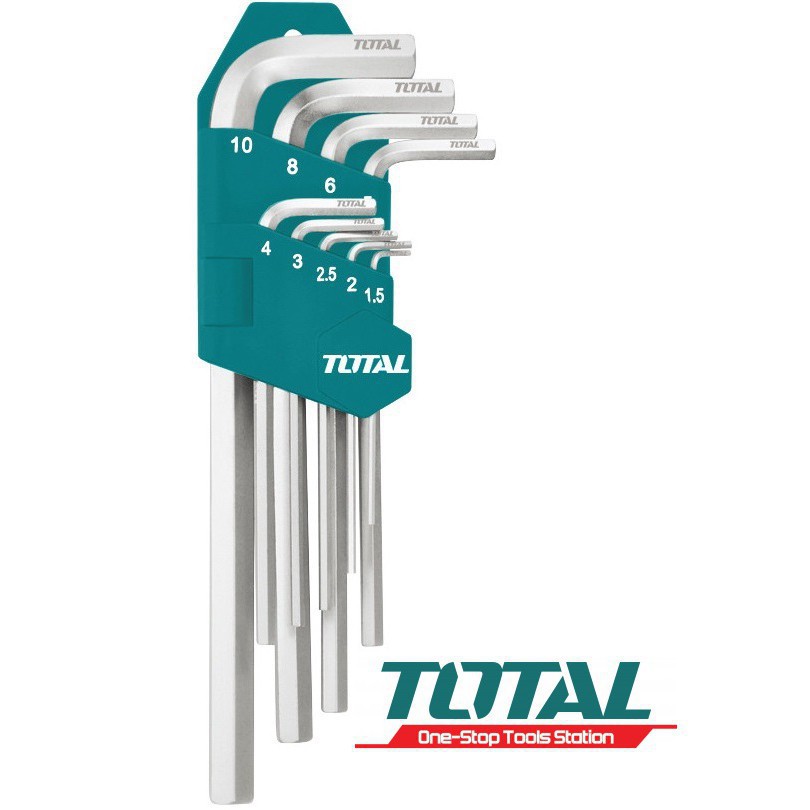 Bộ lục giác 9 cái hai đầu ( Đầu Bằng - Đầu Bằng ) TOTAL ( THT106191 / THT106192) INGCO ( HHK11091 / HHK11092)