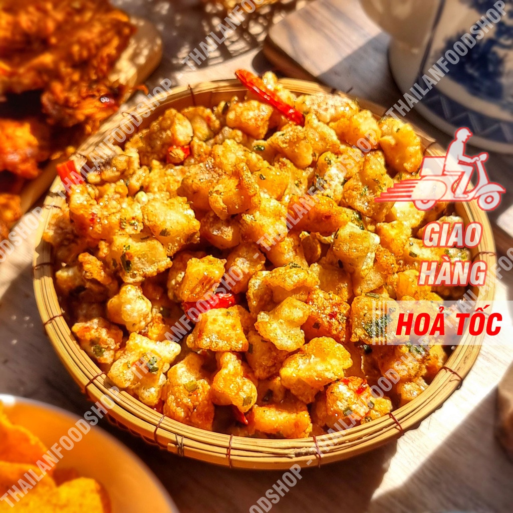 Tóp Mỡ Liền Da Sốt Mắm Hành - Muối Tỏi - Da Heo - Da Cá - Da Gà Lon 250Gram