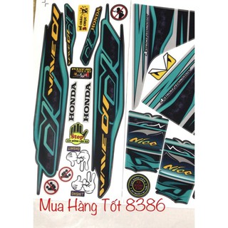 Tem wave 110 đen xanh