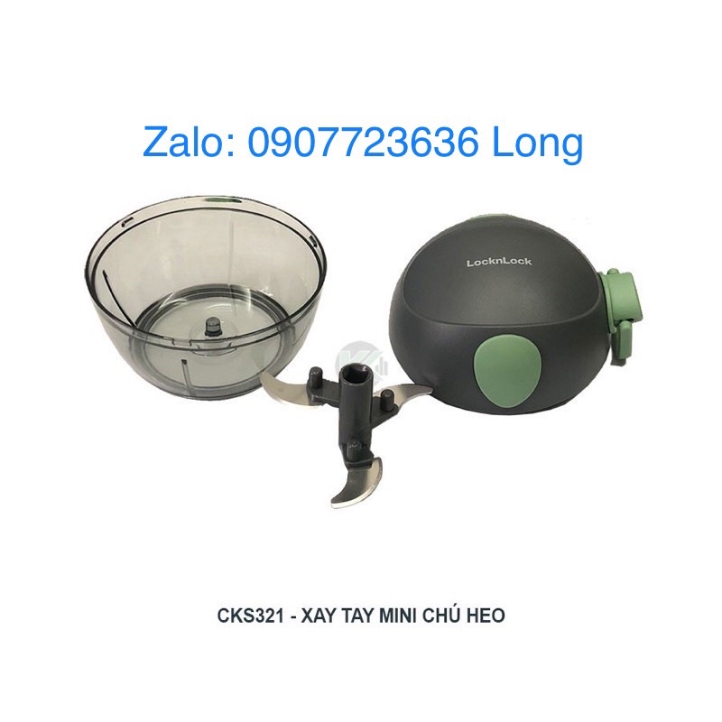 Máy xay tỏi ớt mini cầm tay Lock&Lock  180ml chính hãng CKS321