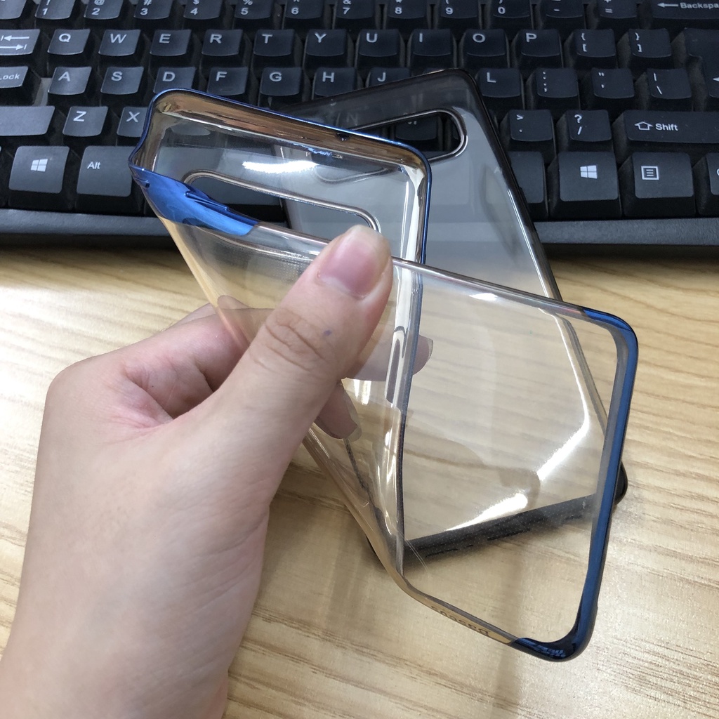 Thanh lý Ốp lưng SamSung Galaxy S10 Baseus Shining trong suốt viền màu - vuaphukien