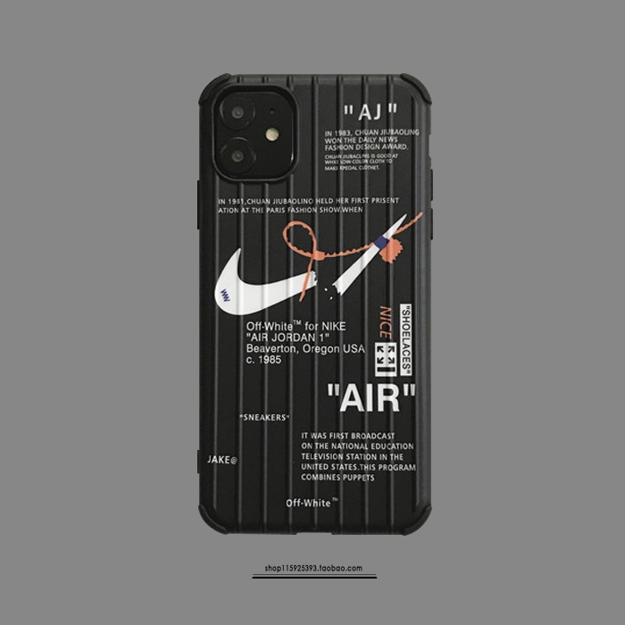 Ốp điện thoại TPU in hình logo AIR màu trắng đen cho iPhone 11 Pro MAX 7 8 Plus XR XS MAX SE 2020