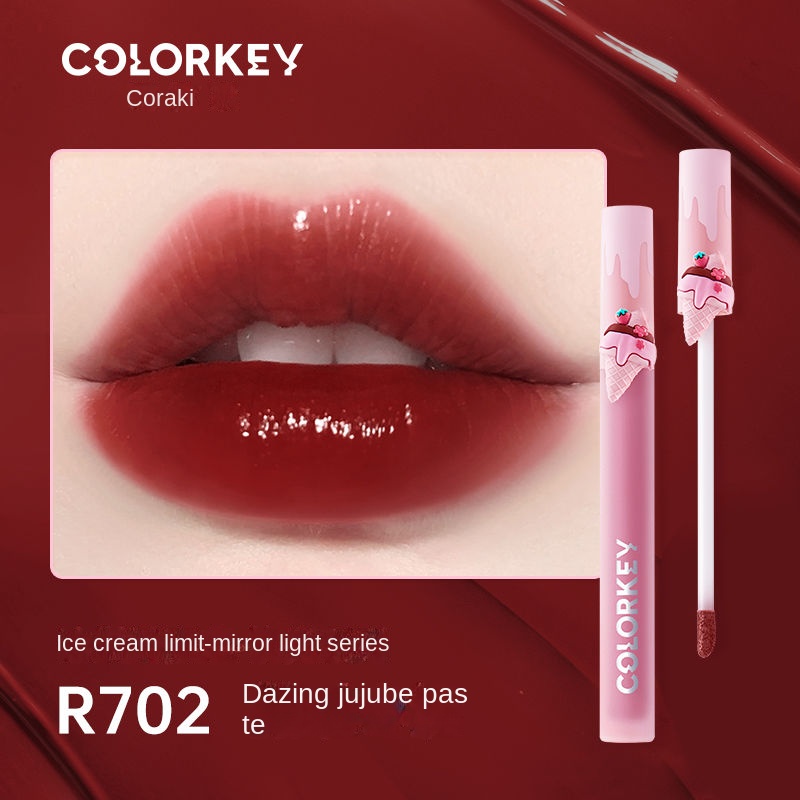 COLORKEY Son Kem Lì Cho Màu Trắng Lì Trang Trí Hình Que Kem Xinh Xắn