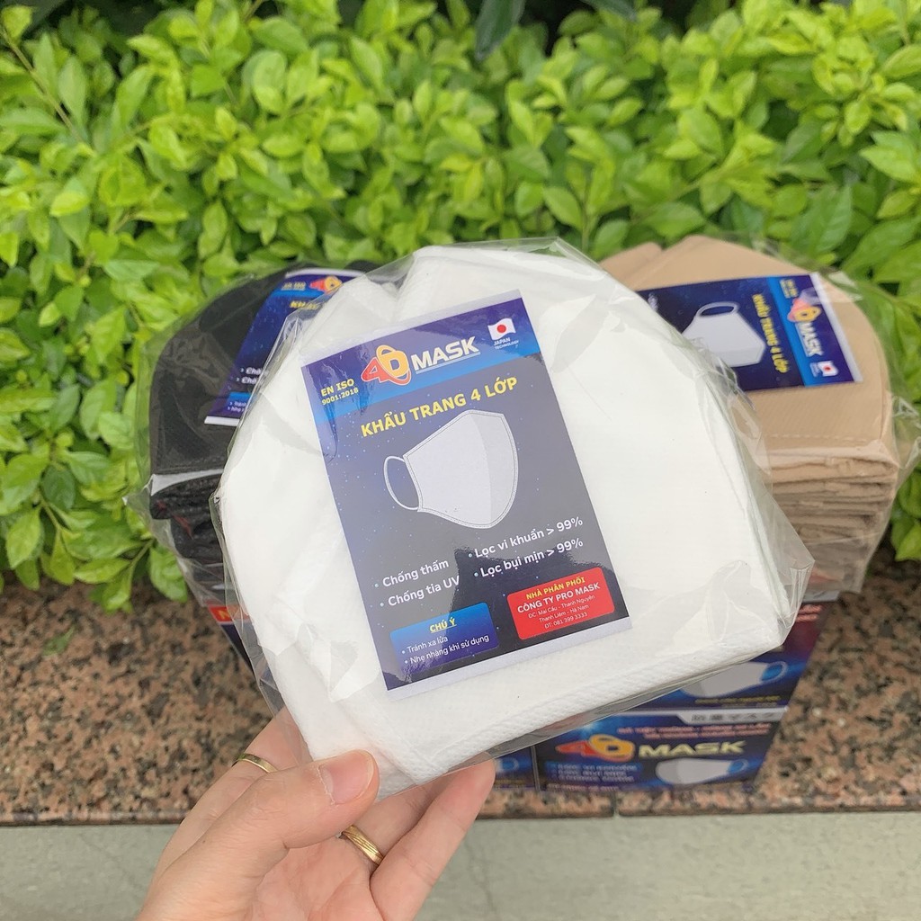 Khẩu Trang Vải 4D MASK Lớp kháng khuẩn ( 10 chiếc) | BigBuy360 - bigbuy360.vn