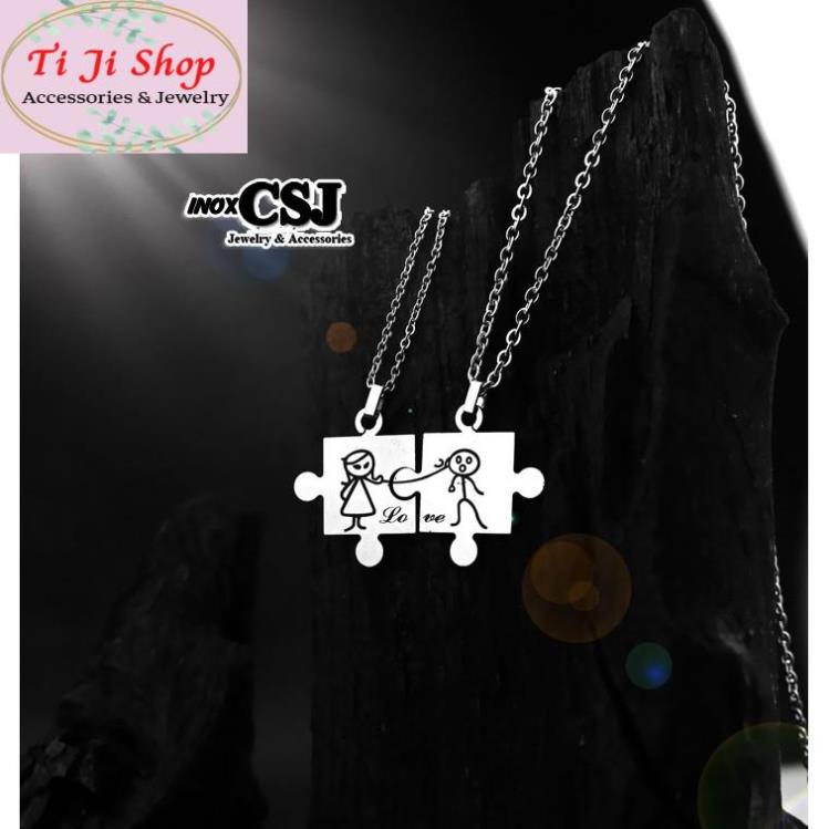 DÂY CHUYỀN CẶP ĐÔI MẢNH GHÉP TRAI GÁI MC247 - siêu đẹp chuẩn thời trang