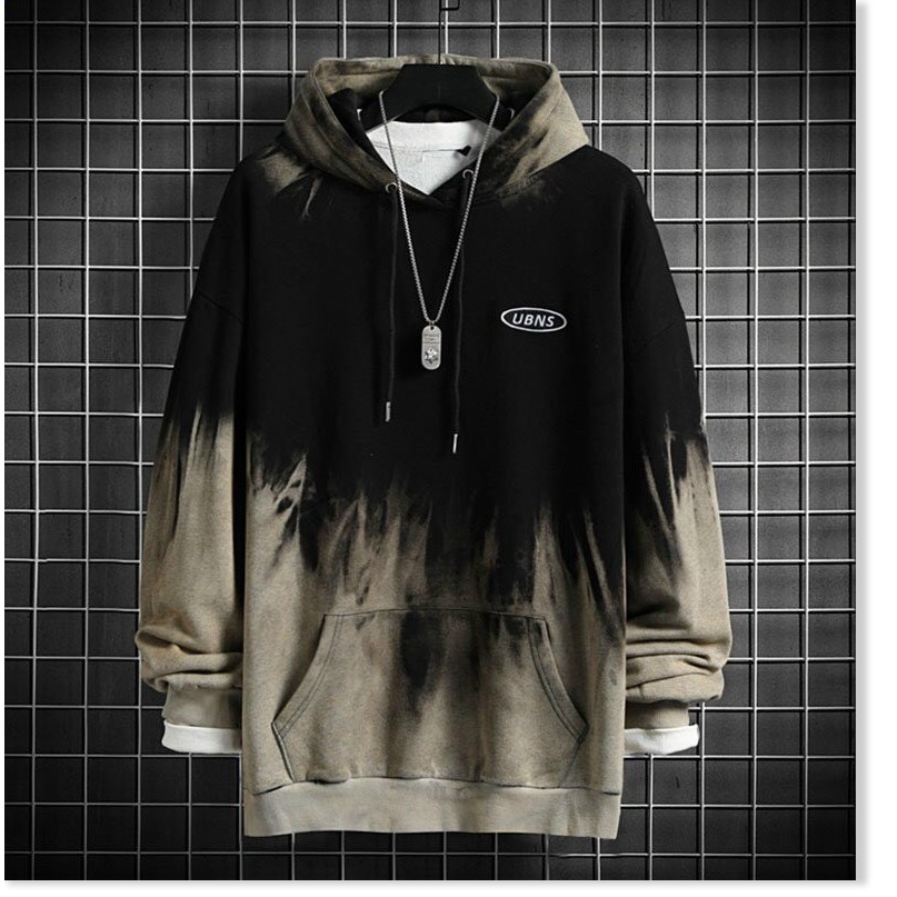 ÁO KHOÁC HOODIE NAM NỮ LOANG MÀU PHỐI ĐEN XÁM