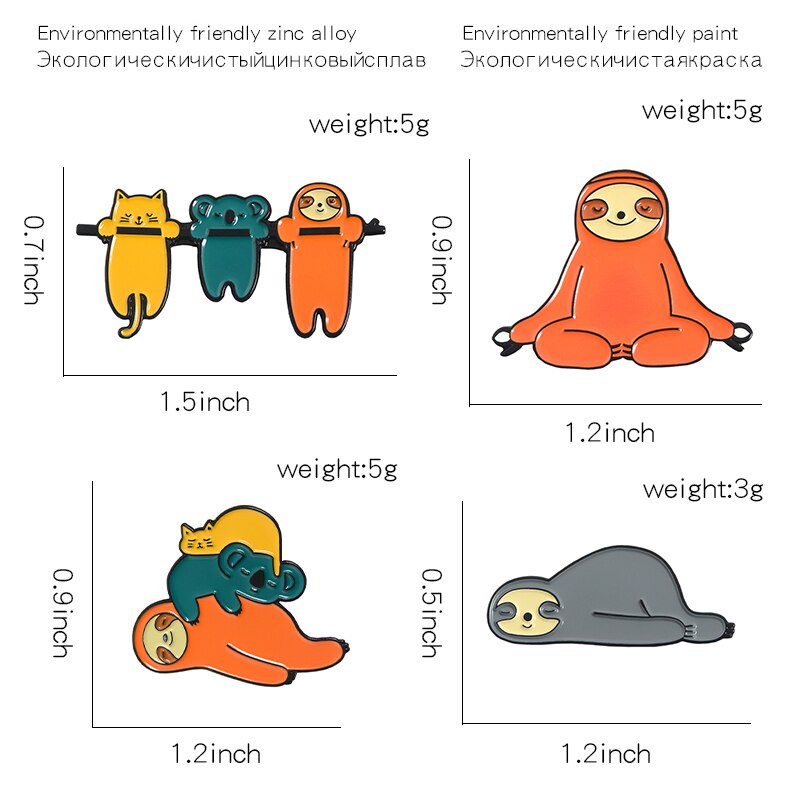 Trâm cài áo hình động vật đáng yêu