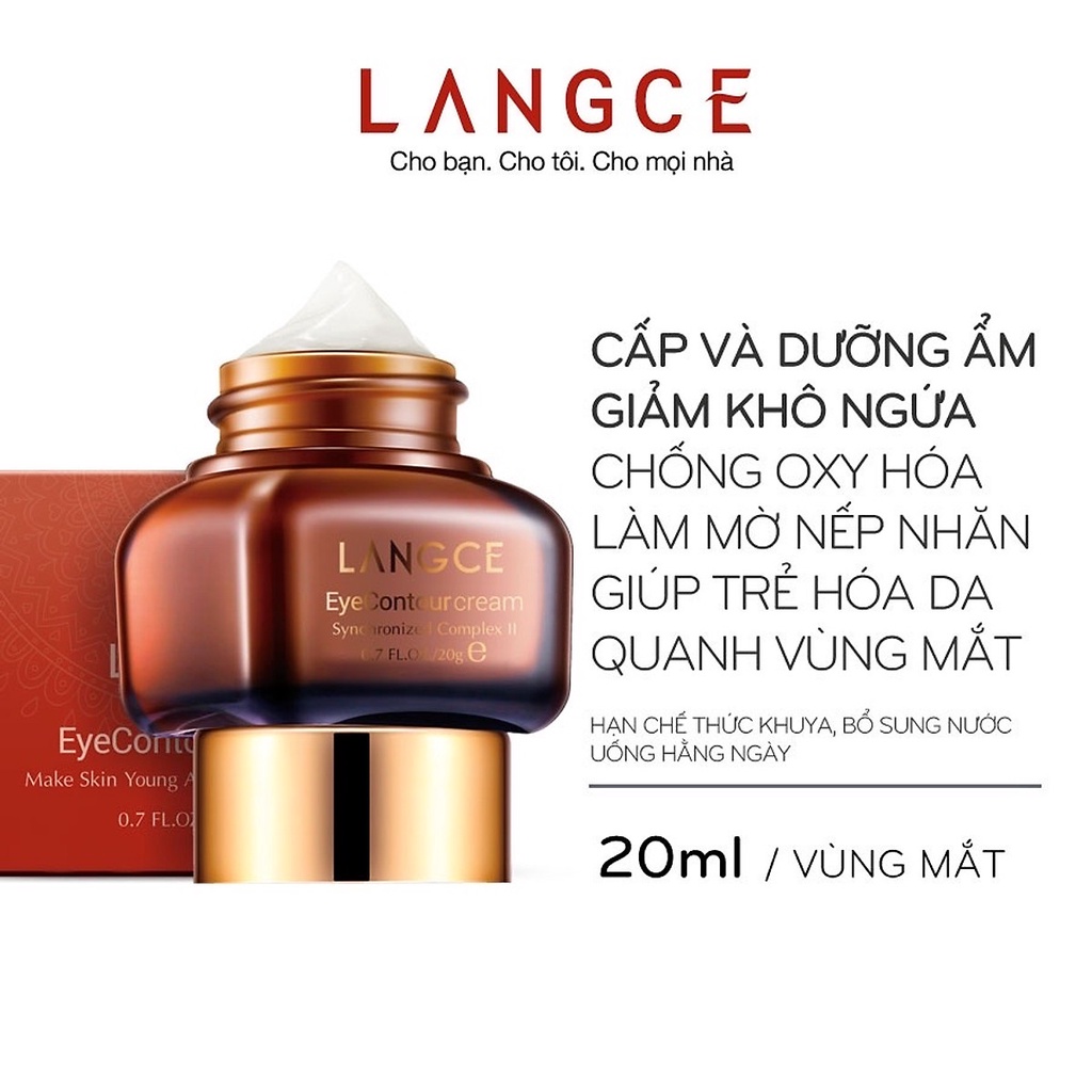 KEM DƯỠNG DA VÙNG MẮT LANGCE - CẤP - GIỮ ẨM - GIẢM KHÔ NGỨA 20ML HỘP ĐỎ