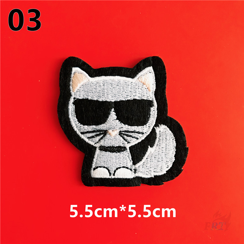 ♚ Sticker Ủi Thêu Hình karl lagerfeld ♚ 1 Huy Hiệu Nổi Tiếng Nổi Tiếng Trên Các Miếng Vá Sắt Trên Các Huy Hiệu
