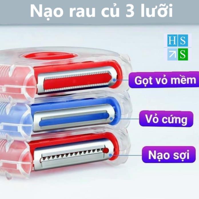 Dụng cụ gọt nạo bào sợi củ quả đa năng 3 in 1 (Giao mầu ngẫu nhiên) - HS Shop Thủ Đức