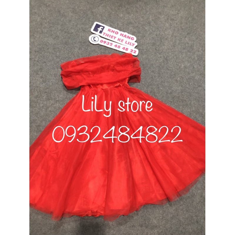 ẢNH VÀ VIDEO THẬT 1000% _ ĐẦM CÔNG CHÚA TRỄ VAI ĐÍNH CƯỜM