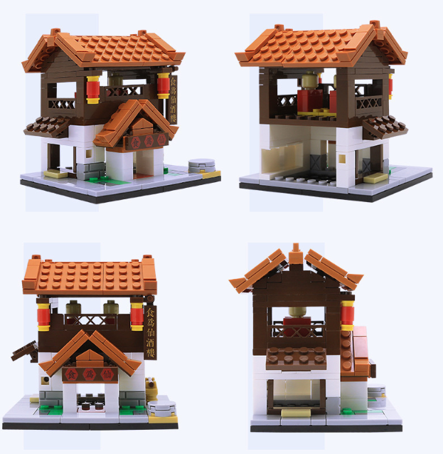 Bộ Đồ Chơi Lego Lắp Ráp Mô Hình Cửa Hàng Trung Hoa Cho Bé