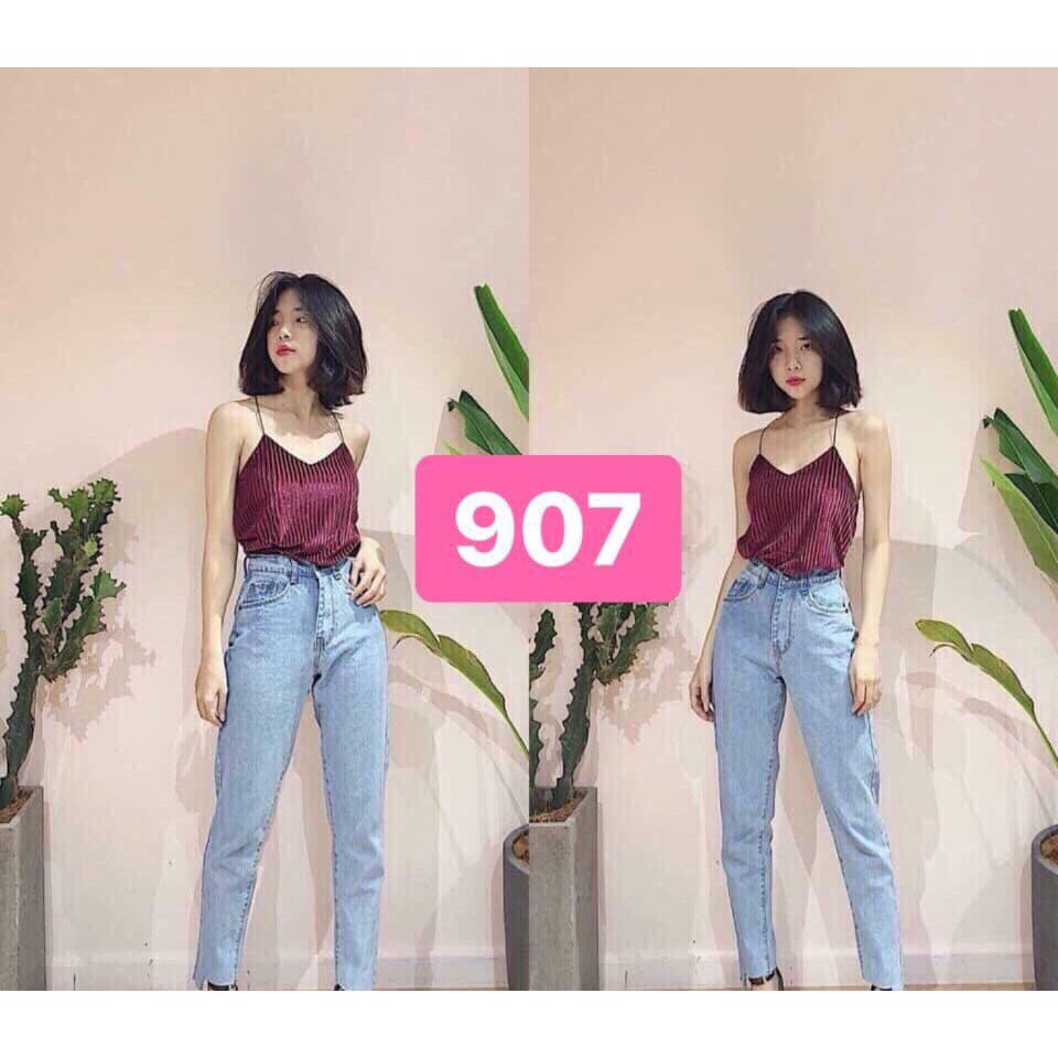 QUẦN JEAN NỮ BAGGY TUA LAI DÁNG DÀI BG08
